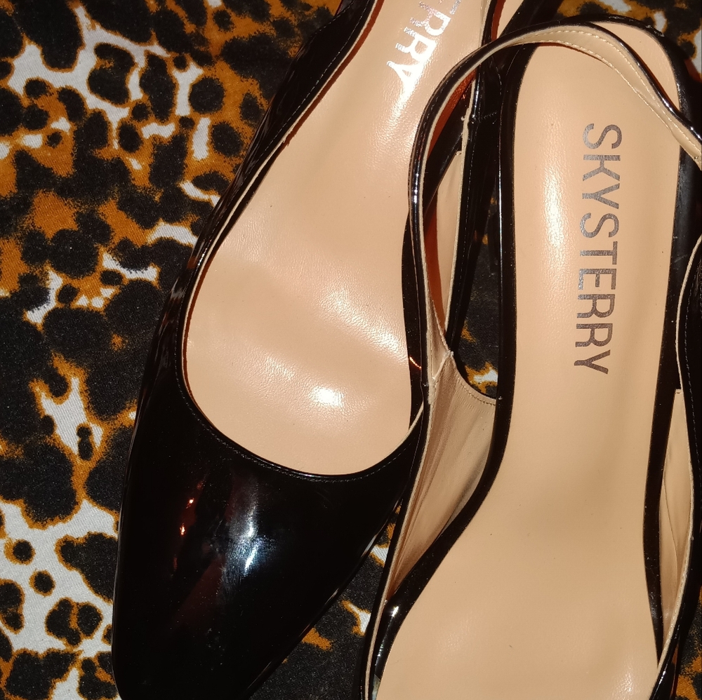 Black sling backs